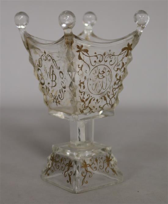 A 19th century gilt decorated vase for Islamic marker